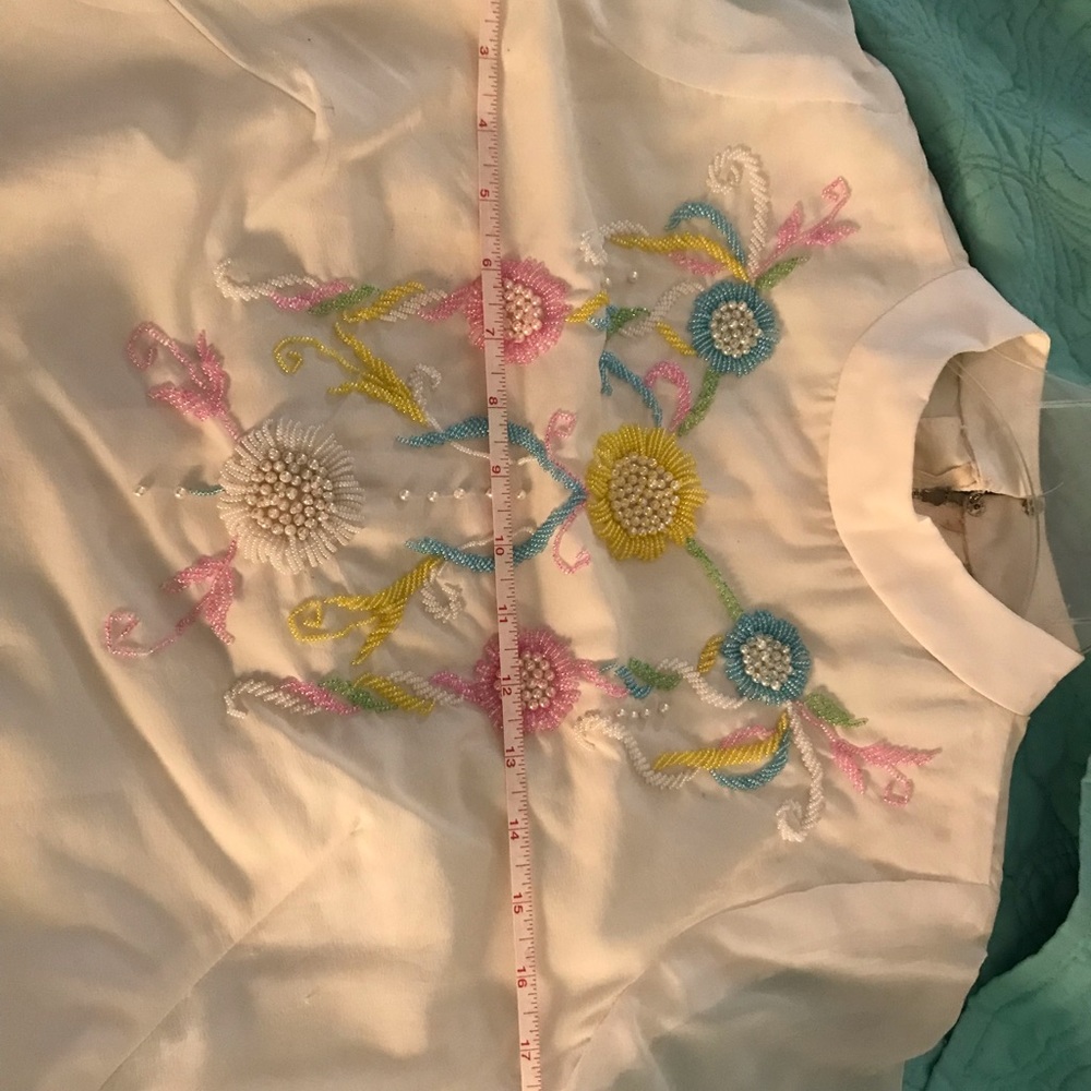 Vintage 60s  mod beaded mini dress. Small - Picture 4 of 8